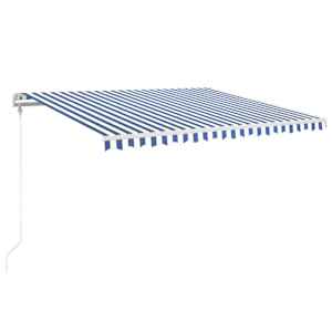 Automatická zatahovací markýza 400 x 350 cm modrobílá - obrázek 2