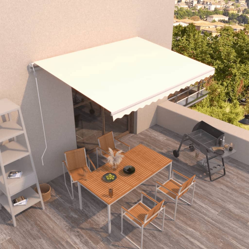 vida XL Gelenkarmmarkise Automatisch 400x 350 cm Creme