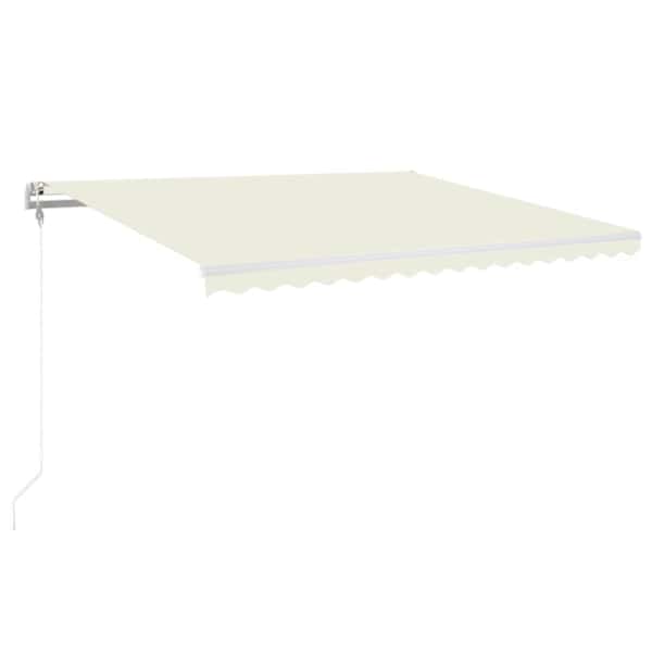 vidaXL automaatne varikatus, LED ja tuuleandur, 400 x 350 cm, kreemjas
