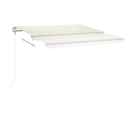 vidaXL Luifel automatisch met LED en windsensor 400x350 cm cr&egrave;mekleur