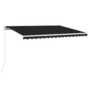 vidaXL k&auml;sitsi sisset&otilde;mmatav varikatus, 450 x 350 cm, antratsiithall
