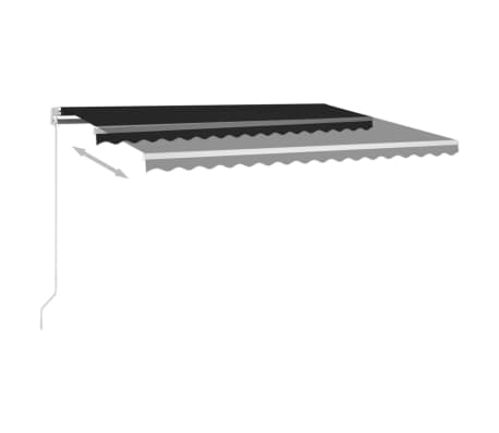 vidaXL Manual Retractable Awning 450x350 cm Anthracite