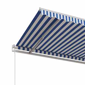 Automatická zatahovací markýza 450 x 350 cm modrobílá - obrázek 5