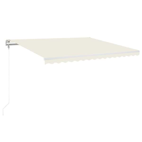 vidaXL automaatselt sisset&otilde;mmatav varikatus, 450 x 350 cm, kreemjas