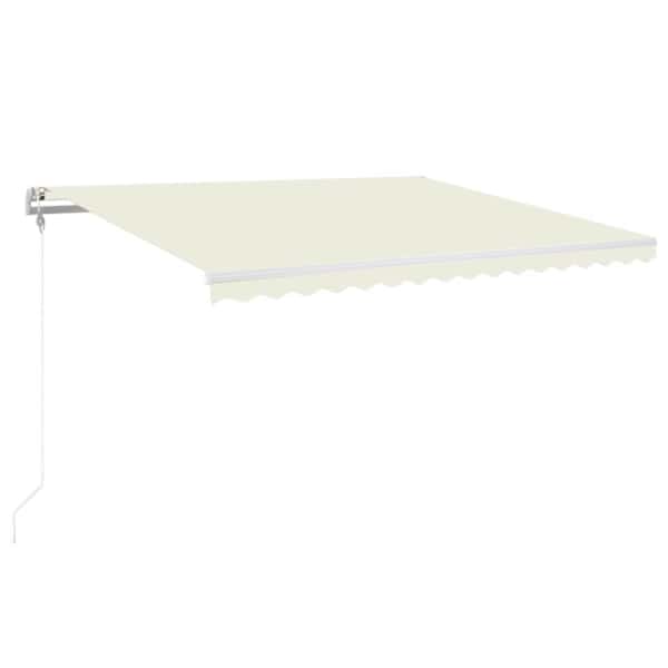vidaXL automaatne varikatus, LED ja tuuleandur, 450 x 350 cm, kreemjas