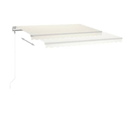 vidaXL Automatische Markise mit LED & Windsensor 450x350 cm Creme