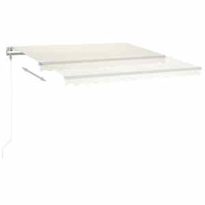 vidaXL Automatische Markise mit LED & Windsensor 450x350 cm Creme