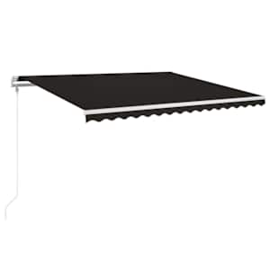 vidaXL automaatne varikatus, LED ja tuuleandur, 450x350 cm, antratsiit