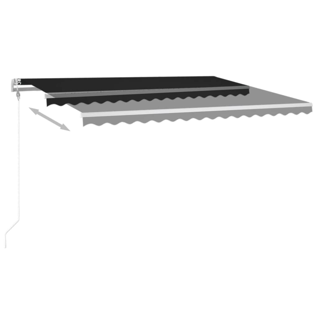 

vidaXL Luifel automatisch met LED en windsensor 450x350 cm antraciet