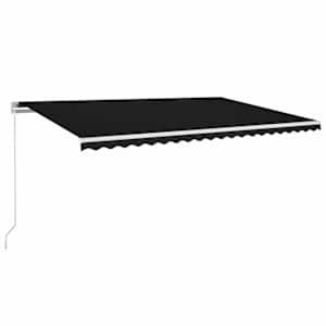 vidaXL k&auml;sitsi sisset&otilde;mmatav varikatus LED, 500 x 350 cm, antratsiit