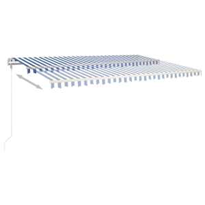 Automatická zatahovací markýza 500 x 350 cm modrobílá - obrázek 3