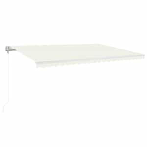 vidaXL automaatselt sisset&otilde;mmatav varikatus, 500x350 cm, kreemjas