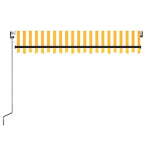 Automatická zatahovací markýza 300 x 250 cm žlutobílá - obrázek 4