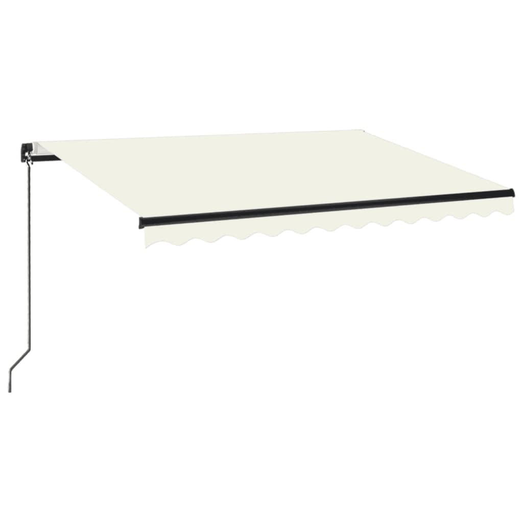 vidaXL Ručně zatahovací markýza 350 x 250 cm krémová