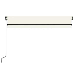 Ručně zatahovací markýza 350 x 250 cm krémová - obrázek 3