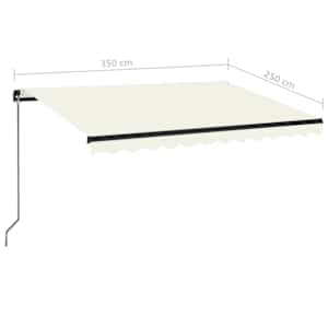 Ručně zatahovací markýza 350 x 250 cm krémová - obrázek 7