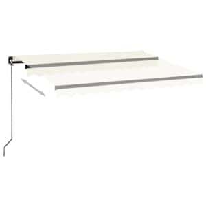 Ručně zatahovací markýza s LED světlem 350 x 250 cm krémová - obrázek 3