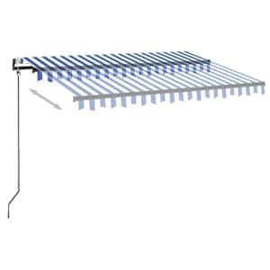 Automatická zatahovací markýza 350 x 250 cm modrobílá - obrázek 3
