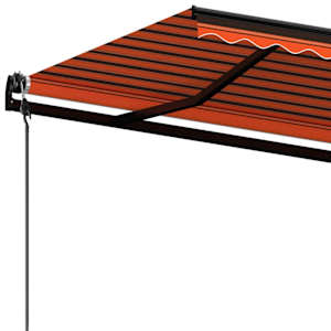 Automatická zatahovací markýza 350 x 250 cm oranžovo-hnědá - obrázek 5