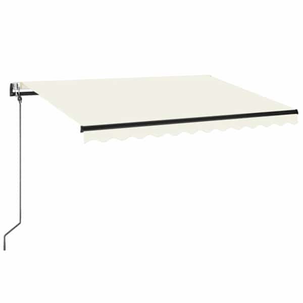 vidaXL automaatne varikatus LEDi ja tuuleanduriga 350x250 cm kreemjas