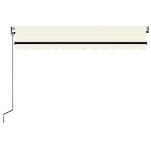 Automatická markýza LED a senzor větru 350 x 250 cm krémová - obrázek 4