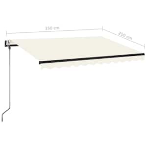 Automatická markýza LED a senzor větru 350 x 250 cm krémová - obrázek 9