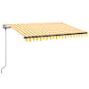 vidaXL Kokkuvolditav varikatus Kollane ja Valge 350 x 250 cm Pol&uuml;ester