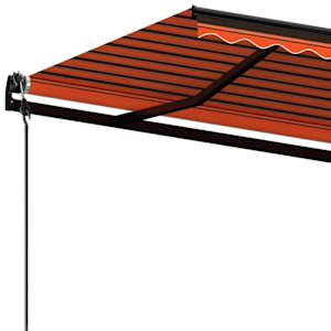 Automatická zatahovací markýza 400 x 300 cm oranžovo-hnědá - obrázek 5