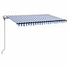 vidaXL Kokkuvolditav varikatus Sinine ja Valge 400 &times; 300 cm Pol&uuml;ester