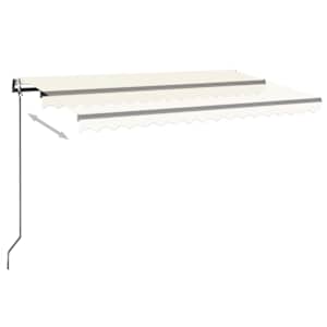Automatická markýza LED a senzor větru 400 x 300 cm krémová - obrázek 3