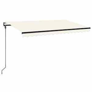 Avtomatska tenda LED + senzor 450x300 cm krem - slika 2