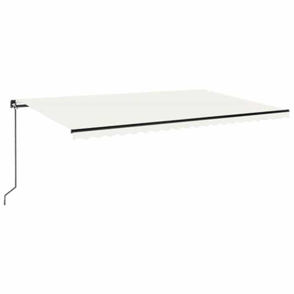 vidaXL k&auml;sitsi sisset&otilde;mmatav varikatus, 500 x 300 cm kreemjas