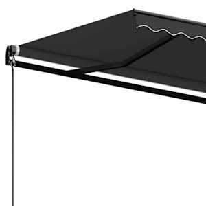 Ručně zatahovací markýza 500 x 300 cm antracitová - obrázek 5