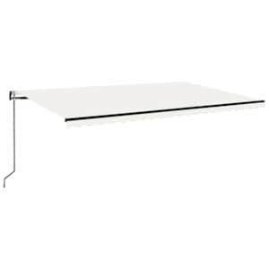 Automatická markýza LED a senzor větru 500 x 300 cm krémová - obrázek 2