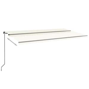 Ručně zatahovací markýza 600 x 300 cm krémová - obrázek 3