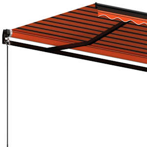 Ručně zatahovací markýza 600 x 300 cm oranžovo-hnědá - obrázek 5