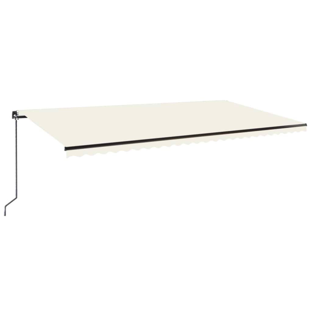 vidaXL kr&eacute;msz&iacute;nű k&eacute;zzel kih&uacute;zhat&oacute; LED-es napellenző 600 x 300 cm
