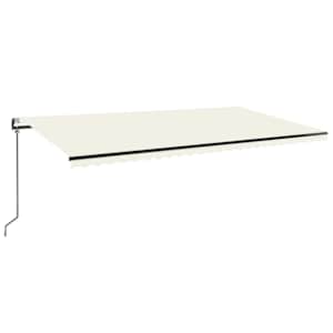 Automatická markýza LED a senzor větru 600 x 300 cm krémová - obrázek 2