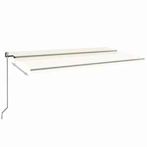 Automatická markýza LED a senzor větru 600 x 300 cm krémová - obrázek 3