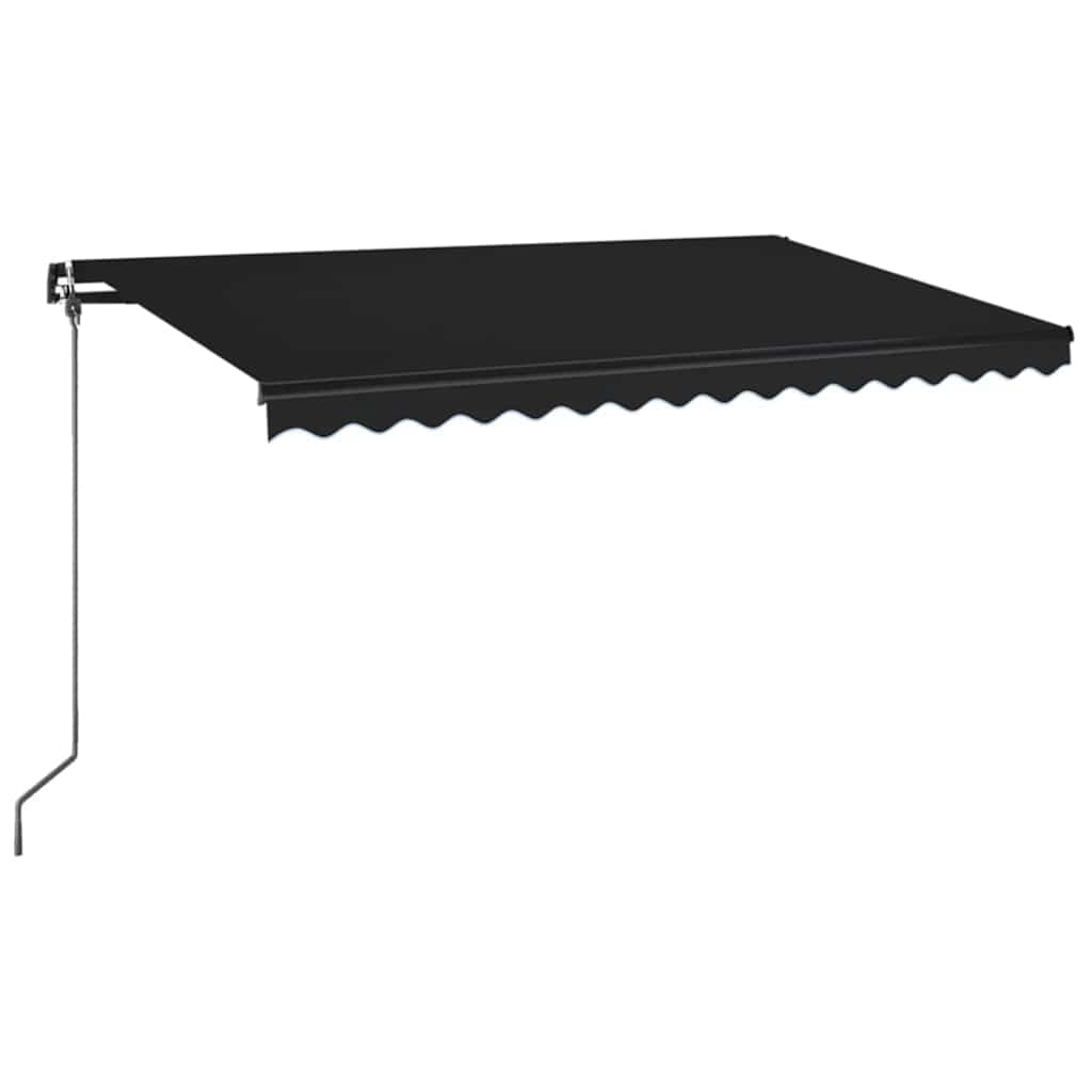 vidaXL Ručně zatahovací markýza 400 x 350 cm antracitová