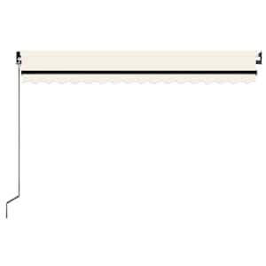 Ručně zatahovací markýza s LED světlem 400 x 350 cm krémová - obrázek 4
