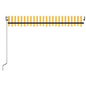 Automatická zatahovací markýza 400 x 350 cm žlutobílá - obrázek 4