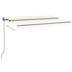 Automatická markýza LED a senzor větru 400x350 cm krémová - obrázek 9
