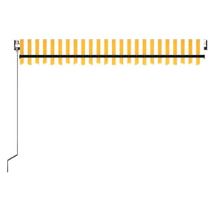 Automatická markýza LED a senzor větru 400x350 cm žlutobílá - obrázek 3