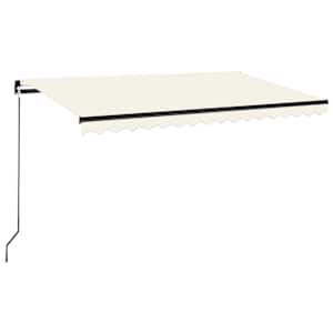 Ručně zatahovací markýza 450 x 350 cm krémová - obrázek 2