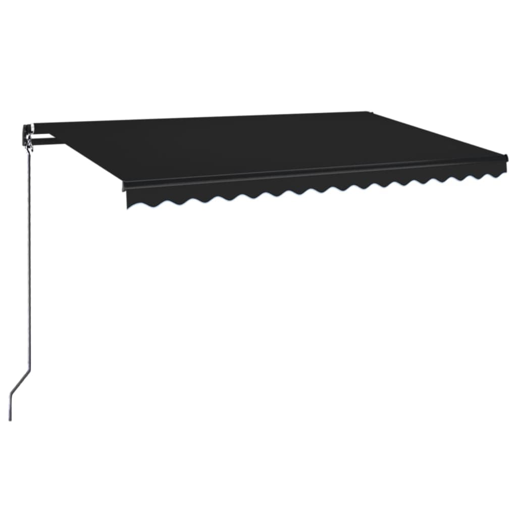 Manual Retractable Awning with LED 450×350 cm Anthracite – Home and .