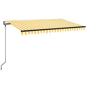 Automatická zatahovací markýza 450 x 350 cm žlutobílá - obrázek 2