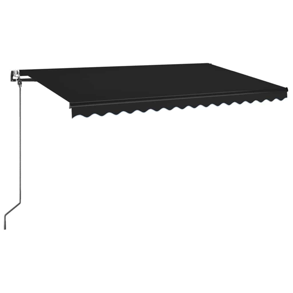 vidaXL Automatická zatahovací markýza 450 x 350 cm antracitová