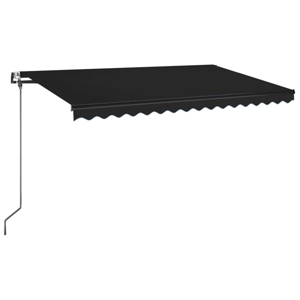 vidaXL Stahovací markýza Antracitová 450 × 350 cm Polyester