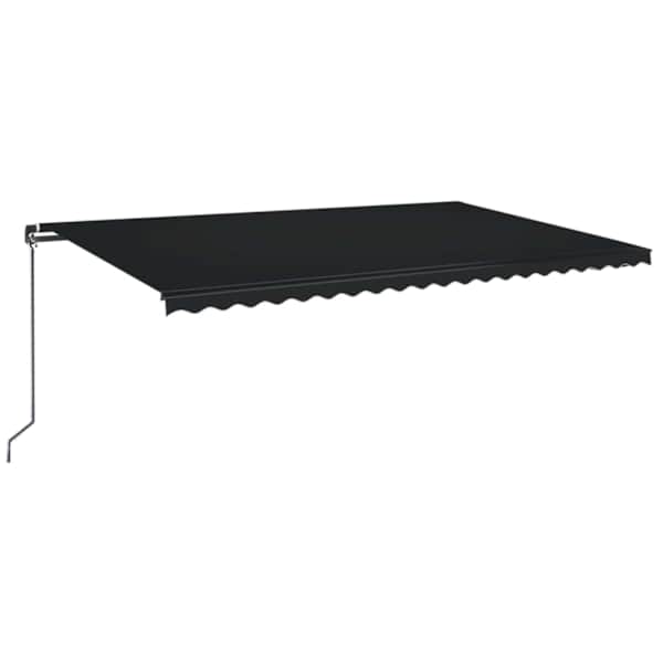 vidaXL k&auml;sitsi sisset&otilde;mmatav varikatus, 500 x 350 cm, antratsiithall